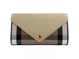 Burberry Hannah Small House Check Coca Leather Crossbody Bag