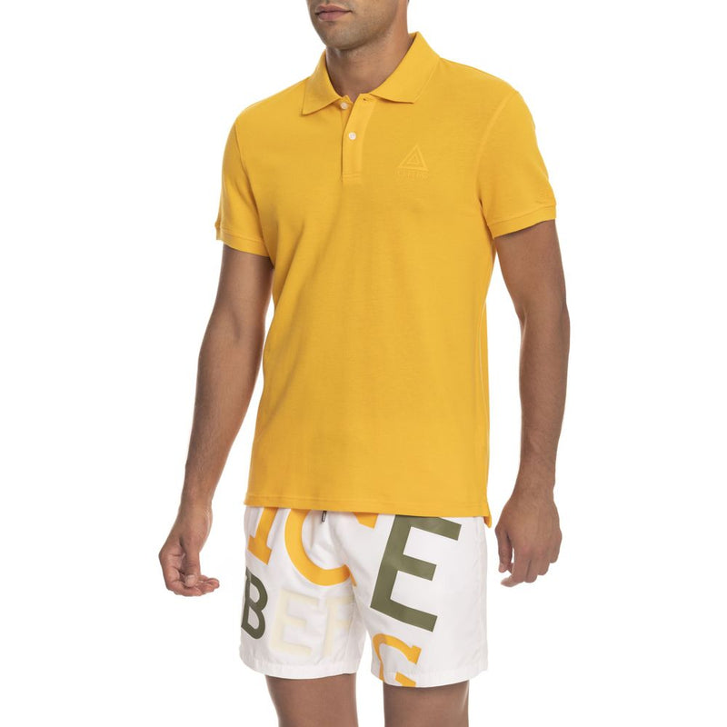 Iceberg Yellow Cotton Polo Shirt