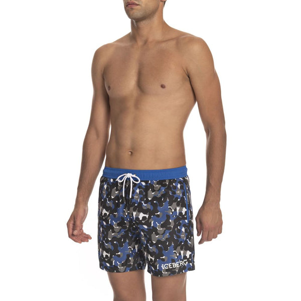 Iceberg Blue Polyester Swimwear