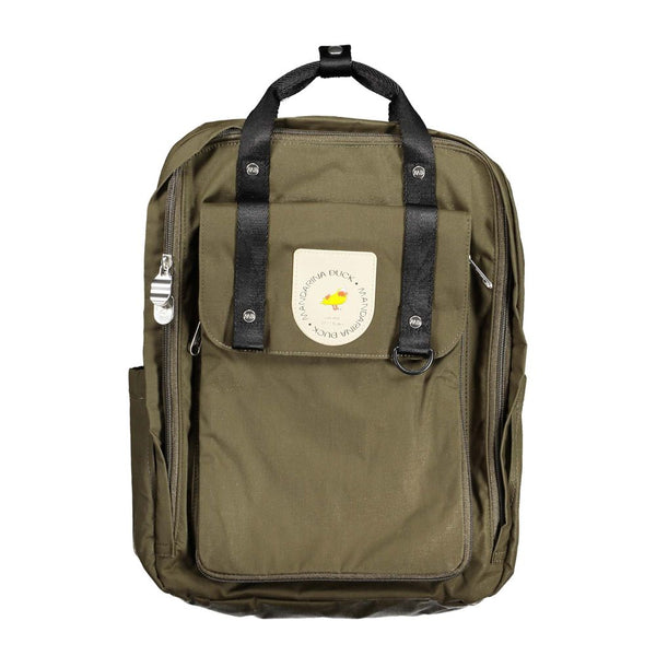 Mandarina Duck Green Cotton Backpack