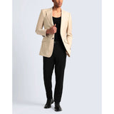 Dolce & Gabbana Beige Wool E Silk Blazer