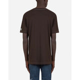 Dolce & Gabbana Elegant Brown Cotton Tee with Iconic Print