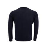 Valentino Chic Blue Wool Sweater for Stylish Comfort