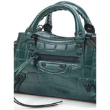 Balenciaga Elegant Emerald Leather Handbag