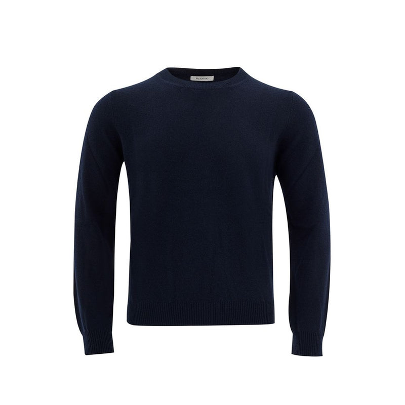 Valentino Elegant Blue Wool Men's Sweater