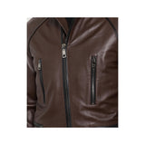 Dolce & Gabbana Brown Leather Di Lambskin Jacket