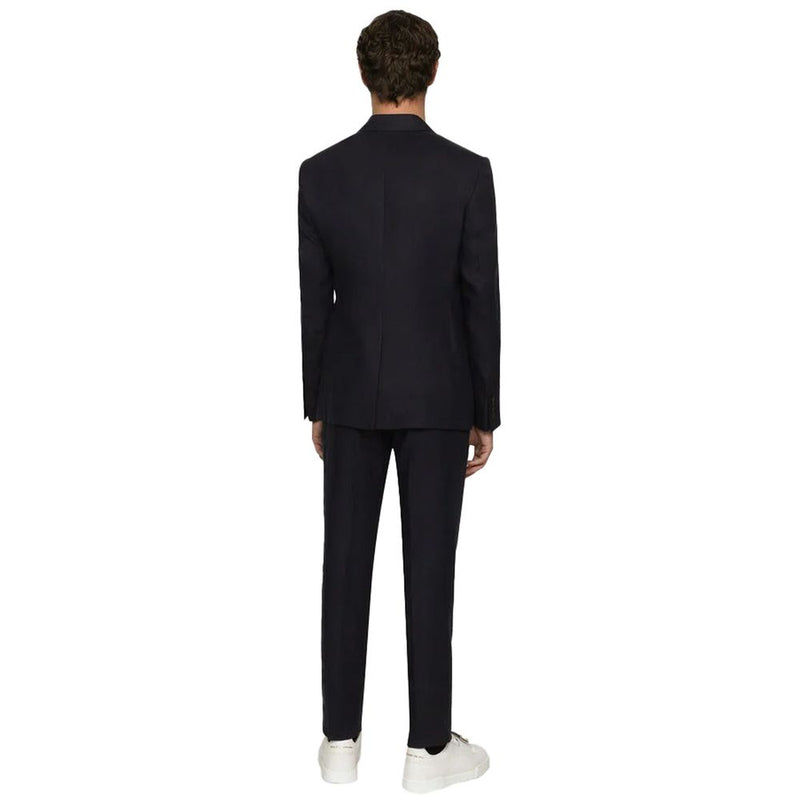 Dolce & Gabbana Blue Linen Suit