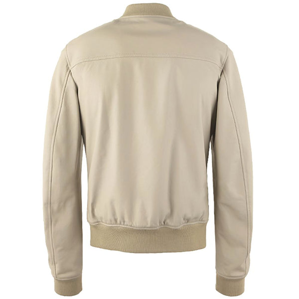 Dolce & Gabbana Beige Leather Di Lambskin Jacket