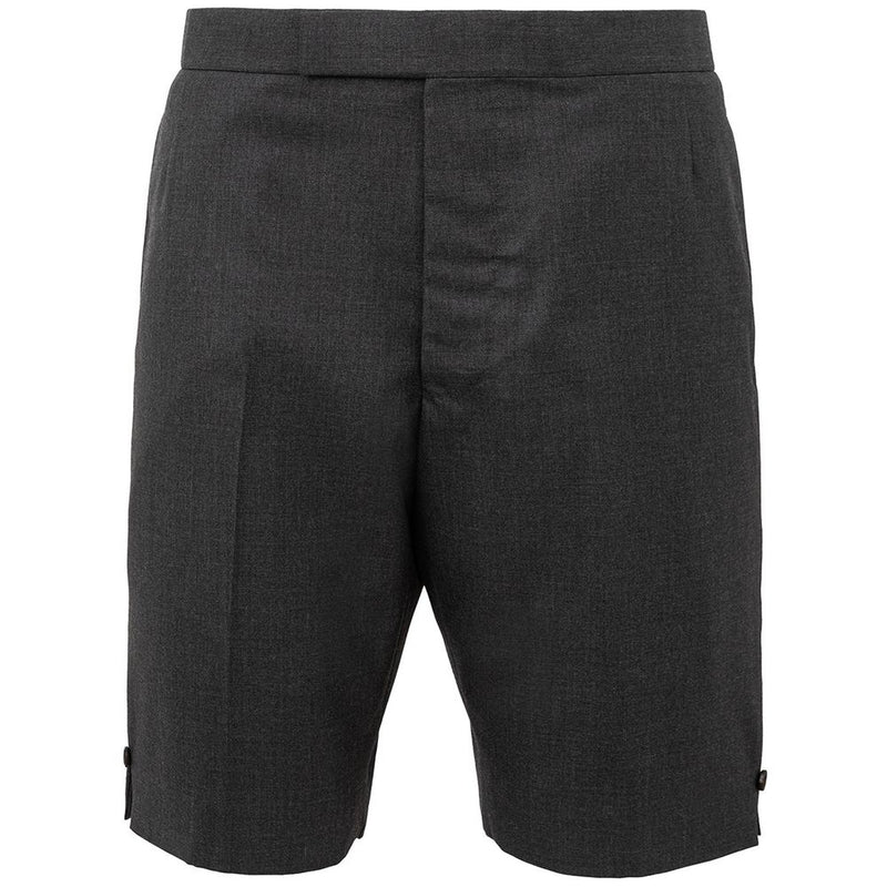 Thom Browne Elegant Wool Shorts in Classic Gray