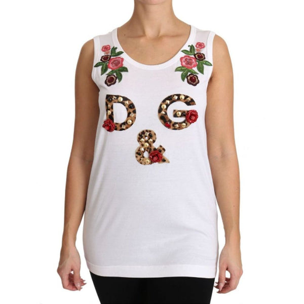 Dolce & Gabbana White Cotton Tops & T-Shirt