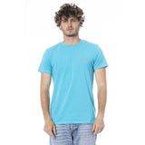 Trussardi Beachwear Light Blue Cotton T-Shirt