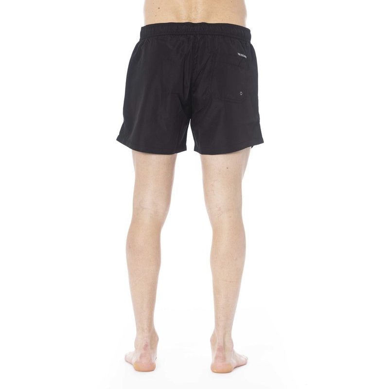 Trussardi Beachwear Black Polyester Swimwear