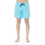 Trussardi Beachwear Light Blue Polyester Swimwear