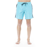 Trussardi Beachwear Light Blue Polyester Swimwear