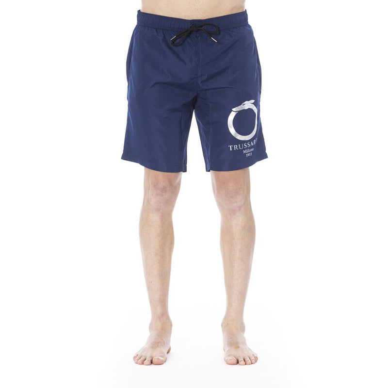 Trussardi Beachwear Blue Polyester Swimwear