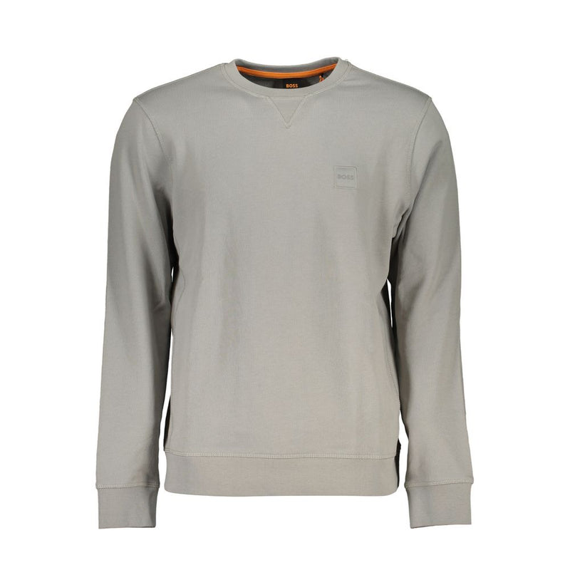 Hugo Boss Gray Cotton Sweater