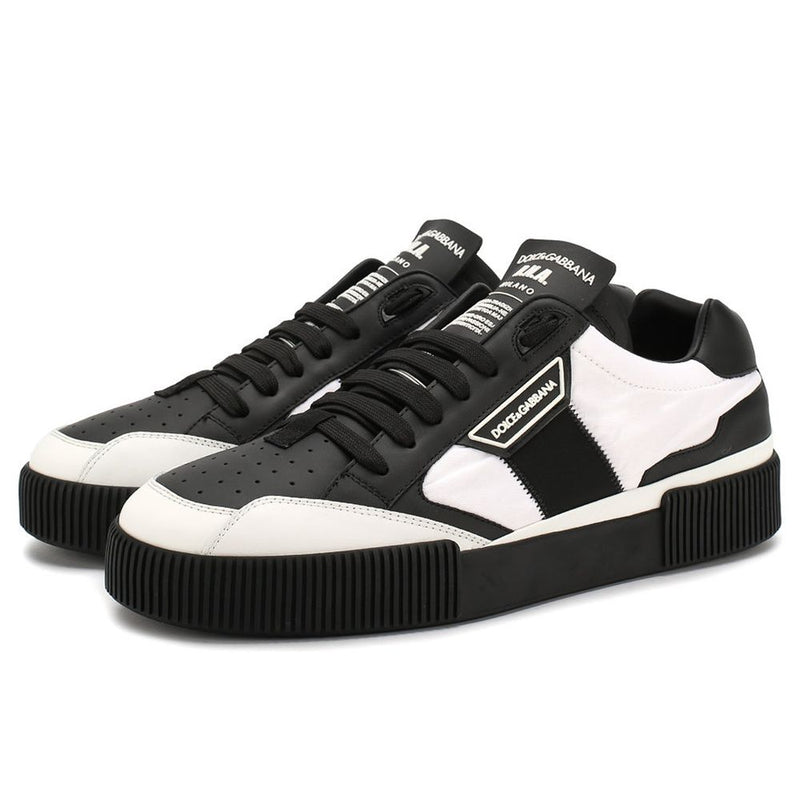 Dolce & Gabbana Black Leather Di Calfskin Sneaker