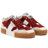 Dolce & Gabbana Red Leather Di Calfskin Sneaker