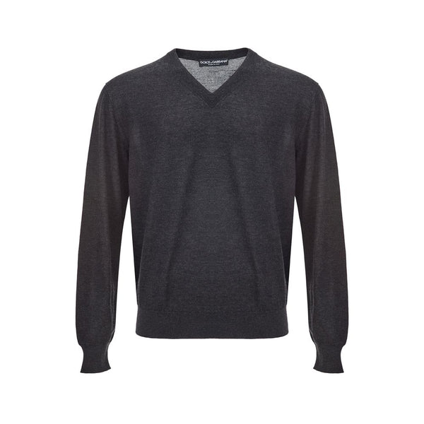 Dolce & Gabbana Elegant Gray Cashmere Sweater for Men