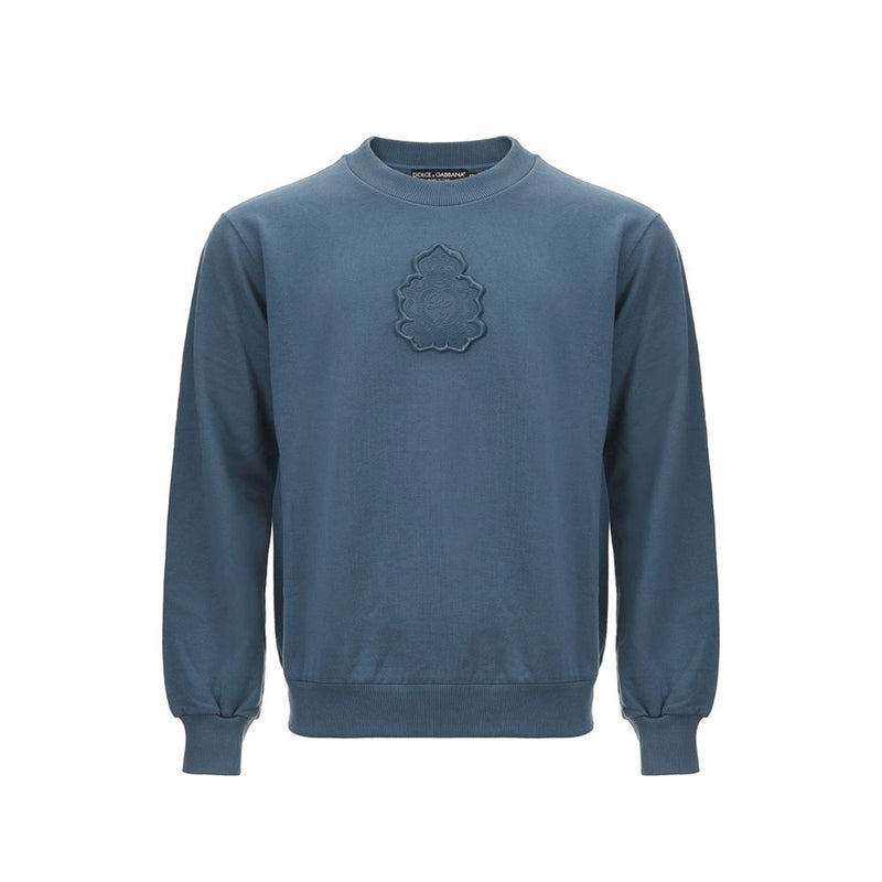 Dolce & Gabbana Elegant Cotton Blue Sweater for Men