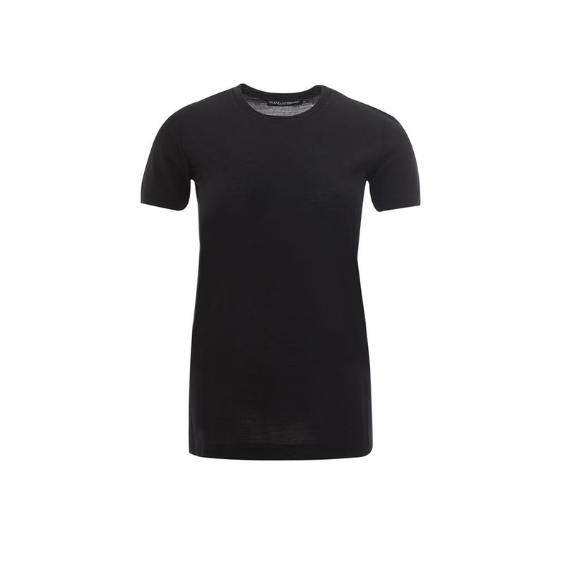 Dolce & Gabbana Chic Black Cotton Top for Elegance & Style