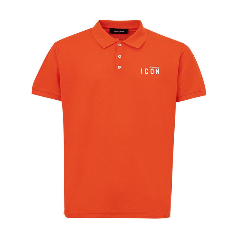 Dsquared² Vibrant Orange Cotton Polo Shirt for Men