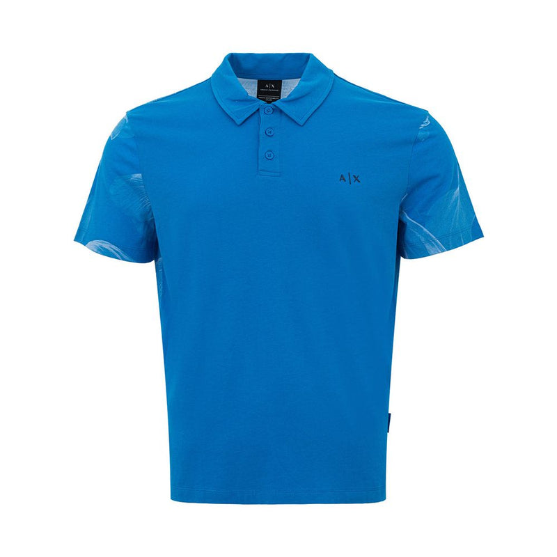 Armani Exchange Sleek Blue Cotton Polo Shirt for Men