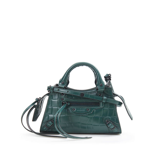 Balenciaga Elegant Emerald Leather Handbag