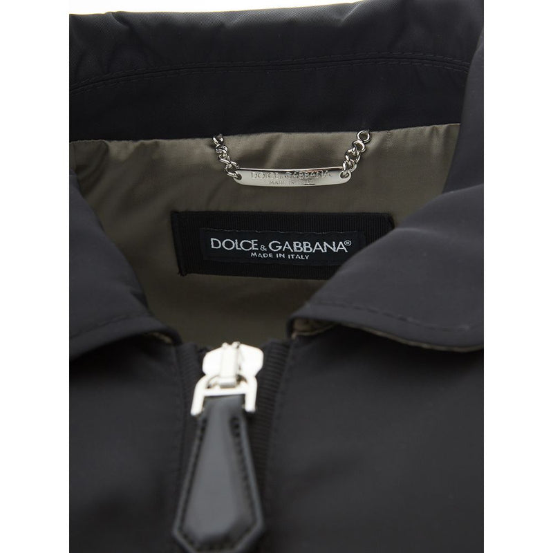 Dolce & Gabbana Elegant Black Polyamide Jacket for Men