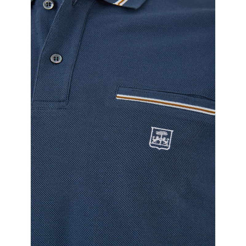 Corneliani Elegant Blue Italian Cotton Polo Shirt