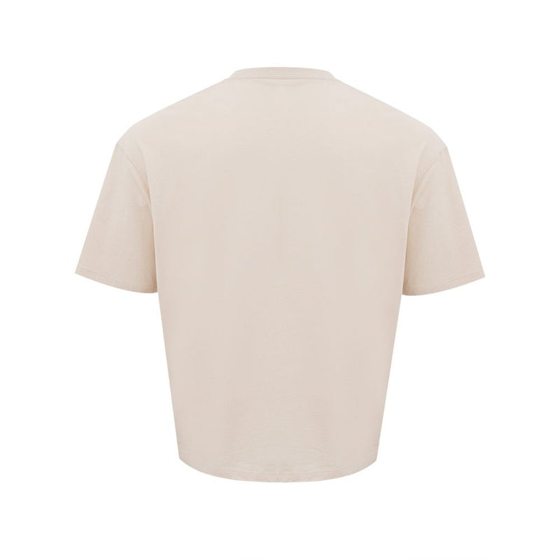 Armani Exchange Elegant Beige Cotton Tee for the Modern Man