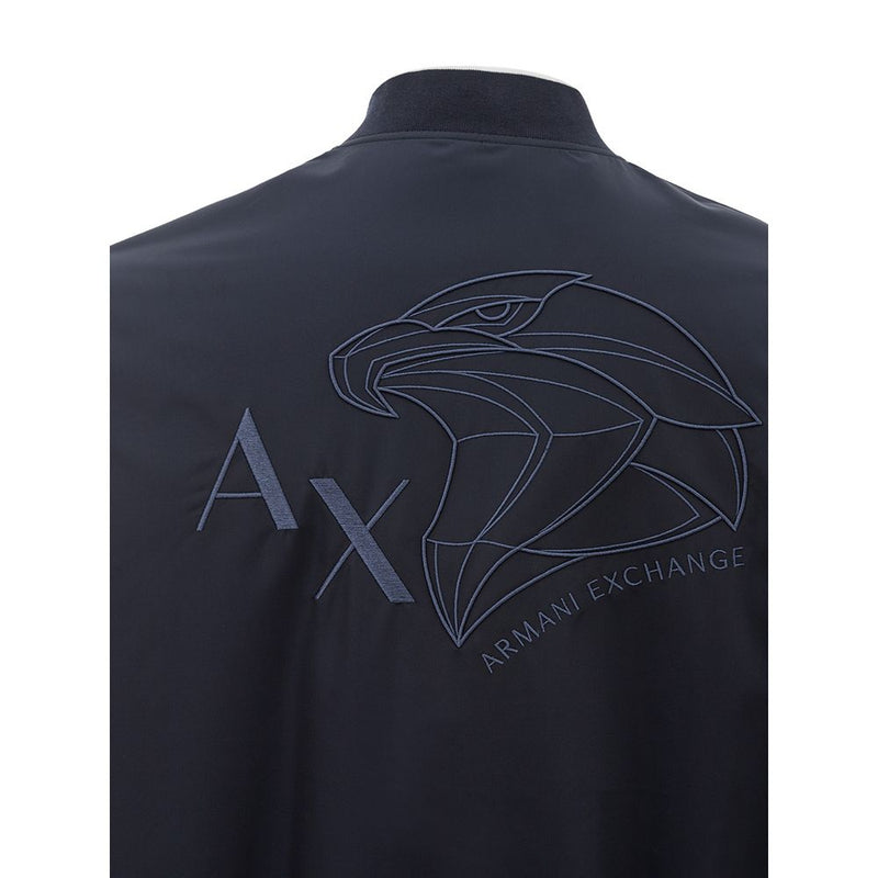 Armani Exchange Elegant Blue Polyester Jacket