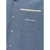 Armani Exchange Elegant Light Blue Men's Cotton Shirt