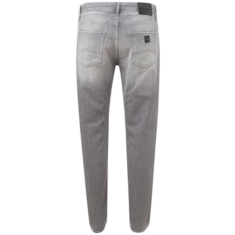 Armani Exchange Sleek Gray Cotton Denim Essentials