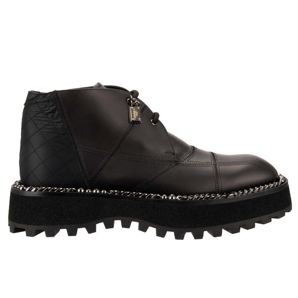 Dolce & Gabbana Black Leather Di Lambskin Boot