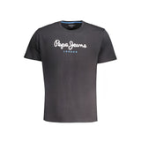 Pepe Jeans Black Cotton T-Shirt