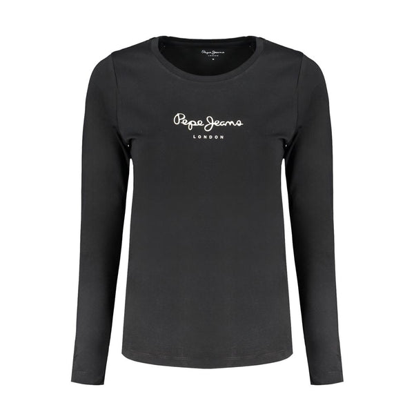 Pepe Jeans Black Cotton Tops & T-Shirt