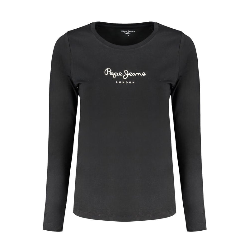 Pepe Jeans Black Cotton Tops & T-Shirt