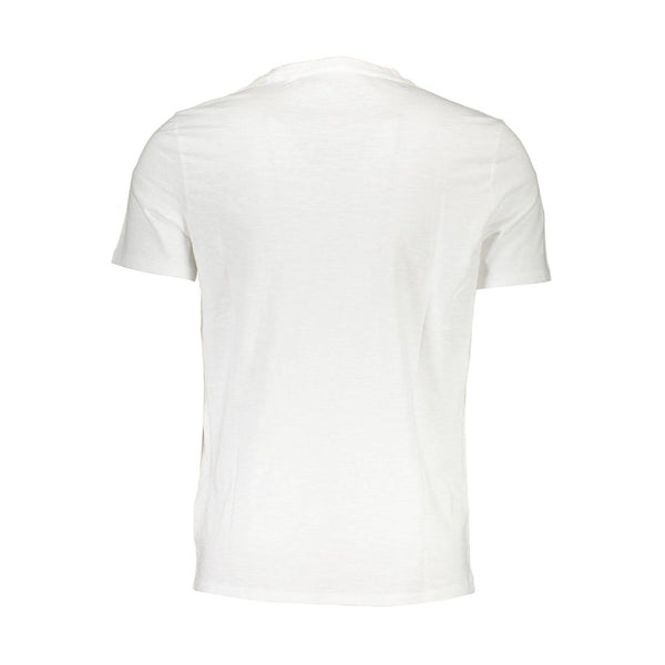 Guess Jeans Chic Embroidered Pocket Tee in Pure White