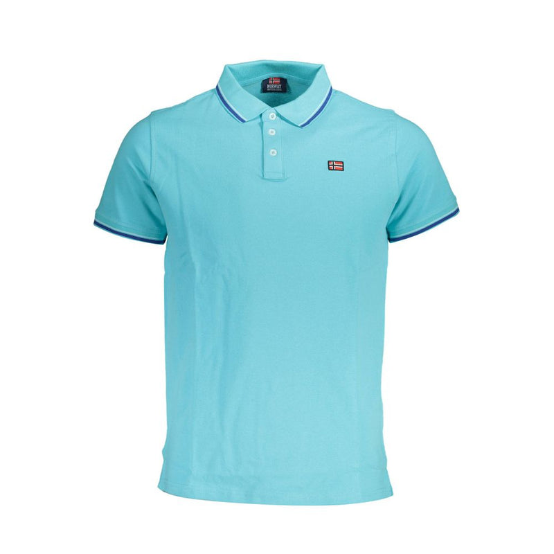 Norway 1963 Light Blue Polo Shirt with Contrast Details