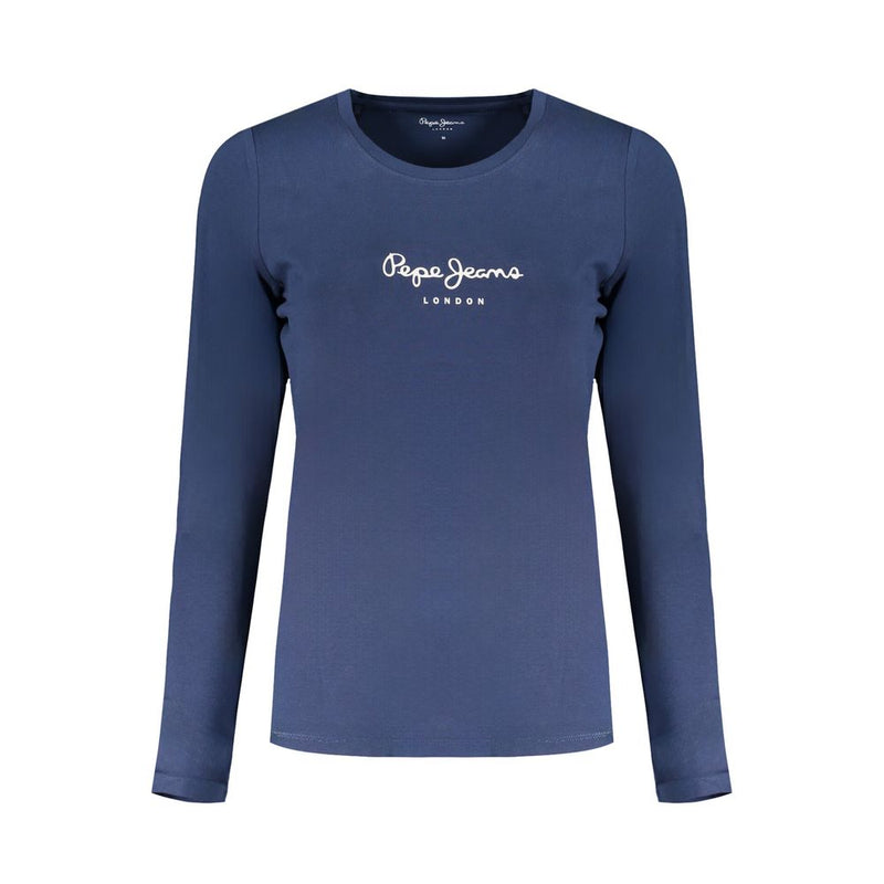 Pepe Jeans Blue Cotton Tops & T-Shirt