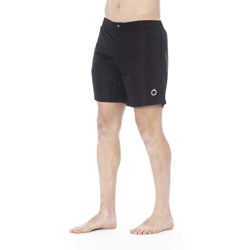 Trussardi Beachwear Black Polyester Swimwear