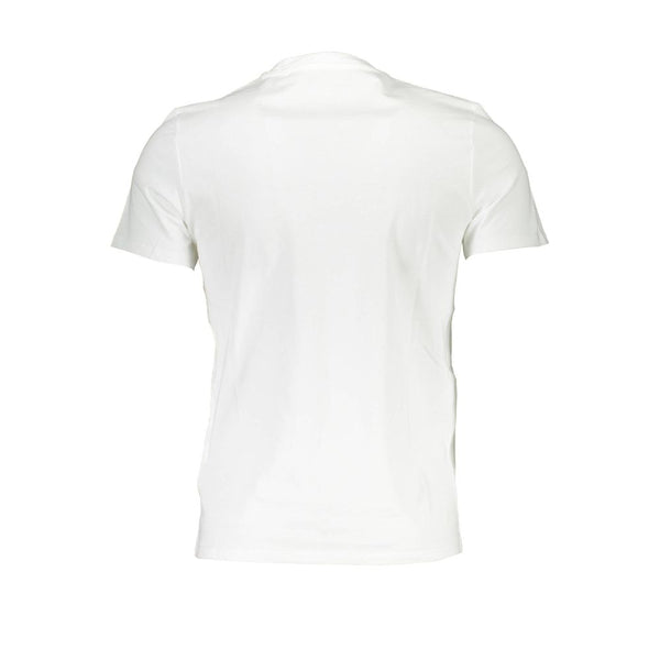 Guess Jeans Sleek Slim Fit White Tee with Logo Print