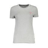 Guess Jeans Chic Gray Logo Print Organic Tee