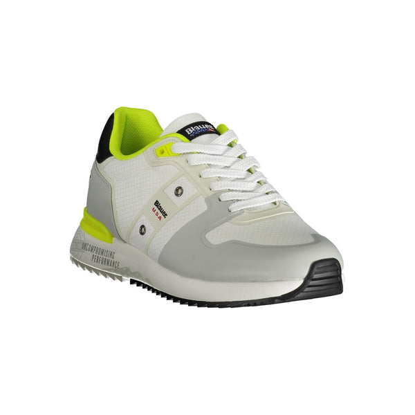 Blauer White Polyester Sneaker