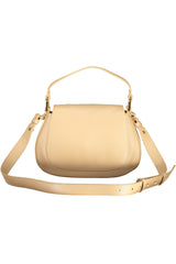 Coccinelle Beige Leather Elegance Shoulder Bag