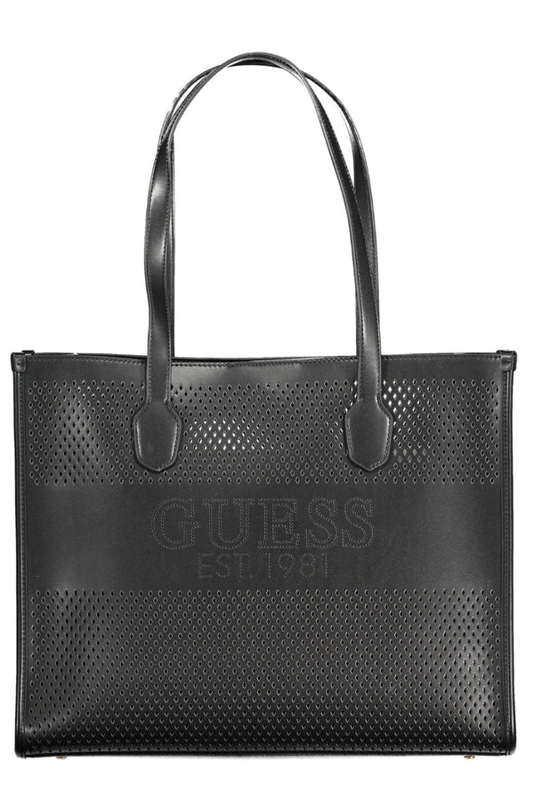 Guess Jeans Chic Black Convertible Shoulder Bag with Pochette