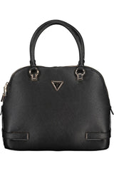 Guess Jeans Chic Black Guess Handbag with Contrasting Details