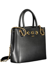 Guess Jeans Elegant Two-Tone Chain Handle Handbag