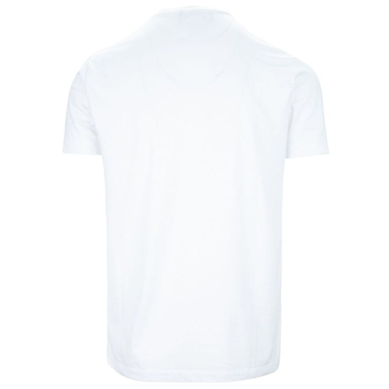 Dsquared² Elegant White Cotton Tee with Contrast Print